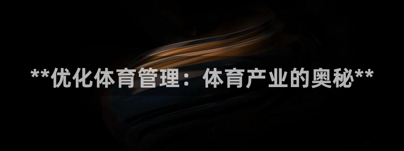 必一体育最新官网入口首页：**优化体育管理：体育产业的奥秘*